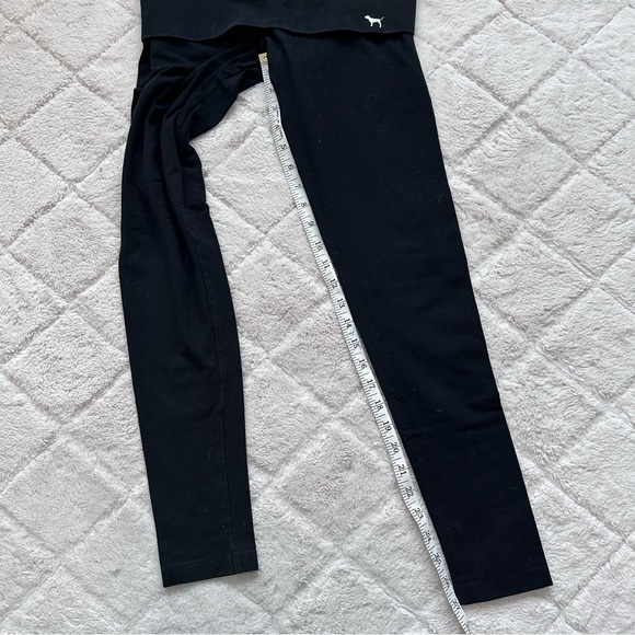 Victoria's Secret PINK | Black Mid-rise Fold Over Yoga Pants | Size Small - Picture 10 of 11